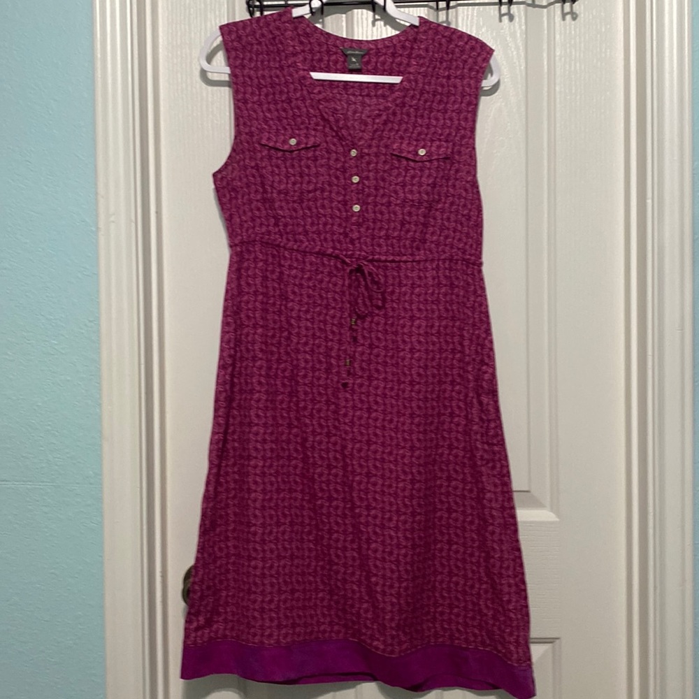 Eddie Bauer deep pink Magenta dress
